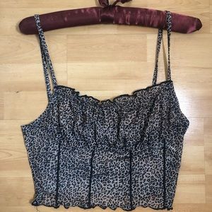 CROPPED CHEETAH PRINT TANK TOP
